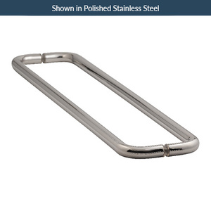 Brushed Stainless Steel 24" Back to Back Tubular Towel Bars without Washers