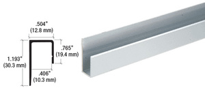 CRL Satin Anodized Aluminum Deep Nose 3/8" J-Channel