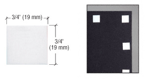 CRL White 1/16" x 3/4" Foam Tape Squares