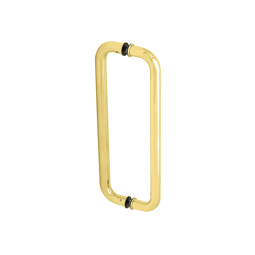 CRL Polished Brass 12" Glass Mounted Standard Pull Handle