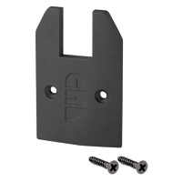 CRL Black Anodized Low Profile Tapered End Cap With Screws