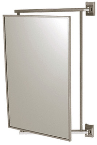 CRL Brushed Nickel 14" x 22" Pivot-N-Vue Double Hinged Mirror