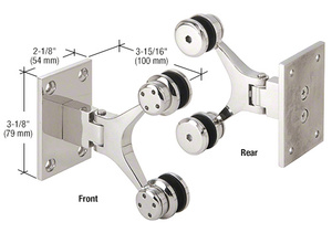 CRL 316 Polished Stainless Sydney Series Wall Mount Hinge