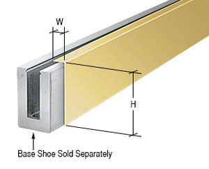 CRL Polished Brass Cladding for B5L Series Low Profile Base Shoe