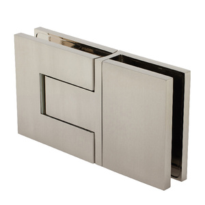 CRL Brushed Nickel Palermo Glass-to-Glass 180 Degree Hinge 