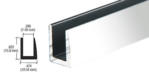 CRL Brite Anodized 1/4" Single Channel with 5/8" High Wall