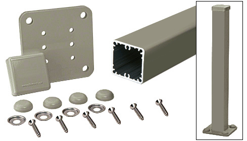 CRL Beige Gray 100 Series 42" Surface Mount Post Kit