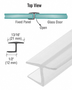 CRL Translucent Vinyl Bulb Seal 5/32" Gap - 95 In Long - Hardware