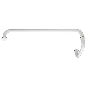 CRL White 24" Towel Bar With 6" Pull Handle Combination Set