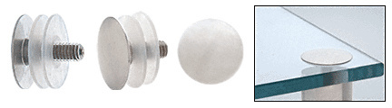 CRL Satin Chrome Low Profile Standoff Cap Assembly for 1-1/4" Standoff Bases