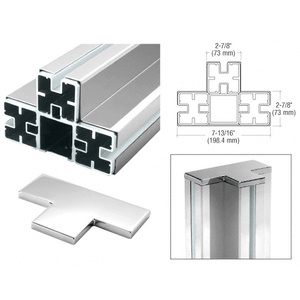 CRL Polished Stainless 'T' Barrier Post Kit - Custom Height