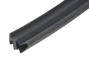 CRL-U.S. Aluminum Black Urethane Door Seal Gasket- 112"