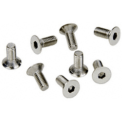 CRL Brushed Satin Chrome 6 mm x12 mm Cover Plate Flat Allen Head Screws