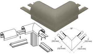 CRL Beige Gray 300 Series Top Cap 90º Corner