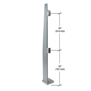 CRL 72" Klarity Brushed Stainless Steel Left End Post