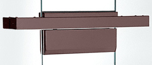 CRL Black Bronze Anodized Single Floating Header for Overhead Concealed Door Closers - Custom Length