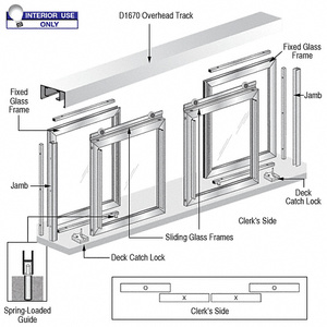 CRL Horizontal Sliding Diane Model Pass-Thru Assembly With D1670 Header