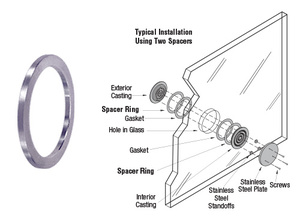 CRL Spacer Ring for 15/16" to 1-1/8" Glazing