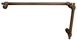CRL Oil Rubbed Bronze Colonial Style Combination 6" Pull Handle With 18" Towel Bar