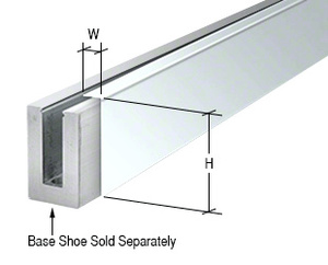 CRL Polished Stainless 3 m Cladding for L56S, L21S, and L25S Series Square Aluminum Base Shoe