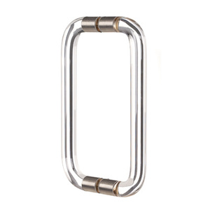 Brushed Nickel 10" Acrylic Back to Back Thru-Glass Handles