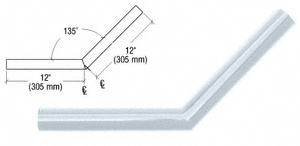 CRL Mill Quick Connect 135º Corner for 1-1/2" Diameter Tubing