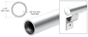 CRL Polished Stainless 1-1/2" Diameter Pipe Rail Tubing