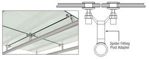 CRL Brushed Stainless Spider Fitting Post Adaptor - Custom