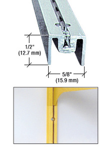 CRL Brite Anodized 72" Aluminum Wall Standard