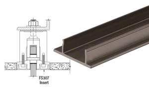 CRL-Blumcraft® Dark Bronze Anodized FS307 Replacement Snap-In Insert for RG200 Base Shoe