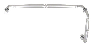 CRL Polished Chrome Victorian Style Combination 8" Pull Handle 18" Towel Bar