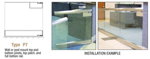 CRL Post Mount Swinging Gate with Top and Bottom Pivot Plus Top Patch and Full Bottom Rail