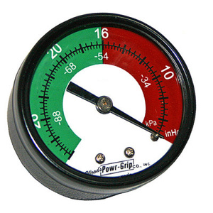 CRL Wood's Powr-Grip® Lifting Frame Vacuum Gauge- 2" Dial