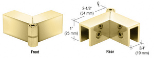 CRL Brass Adjustable "Sleeve Over" Glass Clamp