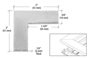 CRL 90º Corner Bracket for Aluminum Rails