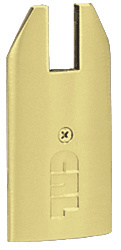 CRL Polished Brass End Cap for 4" Tapered 1/2" Glass Wedge-Lock® Door Rail