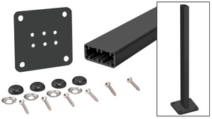 42 in. Matte Black Line Surface Mount Post