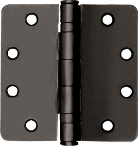 CRL Bronze Non-Removable Pin Standard Weight 1/4" Radius Ball Bearing Template Butt Hinge