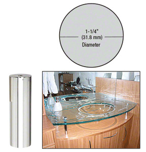CRL 316 Polished Stainless 1-1/4" Diameter by 4" Standoff Base
