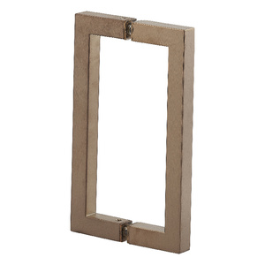 Brushed Bronze 8" Square Style Back-to-Back Handles