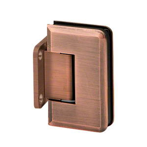 Polished Copper Wall Mount with Short Back Plate Adjustable Premier Series Hinge
