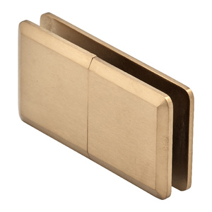 Satin Brass 2" x 4" (51 x 102 mm) Glass to Glass Premier Series Clip
