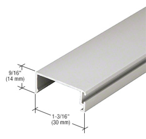 CRL-U.S. Aluminum Clear Anodized Class 1 IG500 Door Stop with Weatherseal - 21'-2"