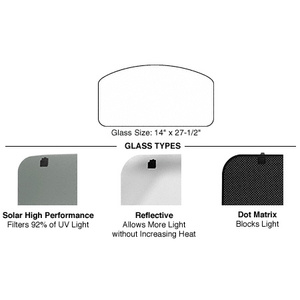 CRL/SFC 15" x 28" Genesis Sunroof Solar High Performance Glass with Hardware