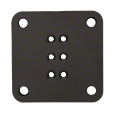 Matte Black Pre-Treated Trim-Line 5" x 5" Square Base Plate