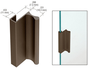 CRL Dark Bronze 3" Aluminum Pull with 7/16" Lip for Sliding Glass and Panel Door