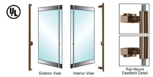 CRL-Blumcraft® Oil Rubbed Bronze Left Hand Reverse Rail Mount 'F' Exterior Top and Bottom Secured Deadbolt Handle