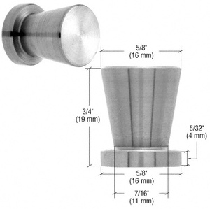 CRL Brushed Stainless Steel U.V. Bond Door Knob