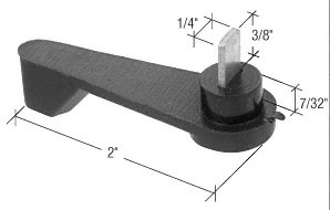 CRL Black 2" Latch Lever with 3/8" Spindle for Arcadia® Doors