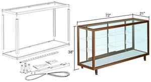 CRL Duranodic Bronze 6' Deluxe Packaged Showcase Assembly